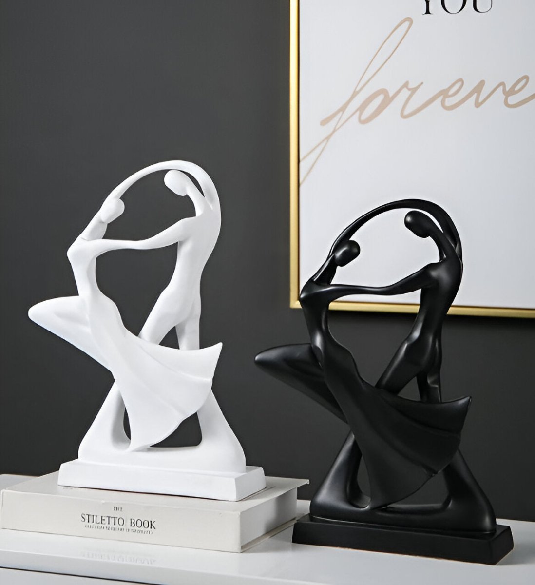 Abstract decoratief beeld van polyresin – 30 cm - Vessina