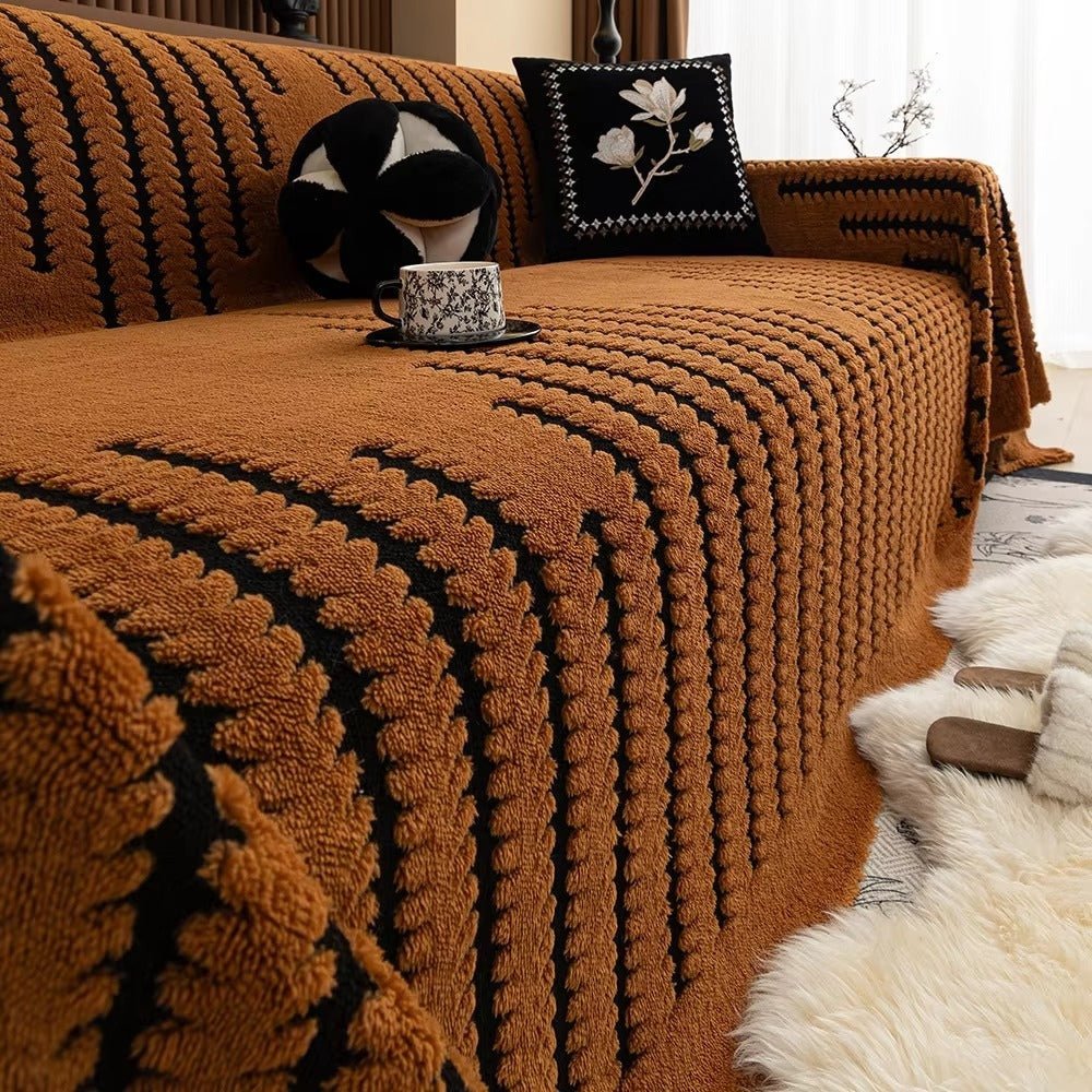 Gewatteerde bankhoes van microvezel met antislip rug - Vessina