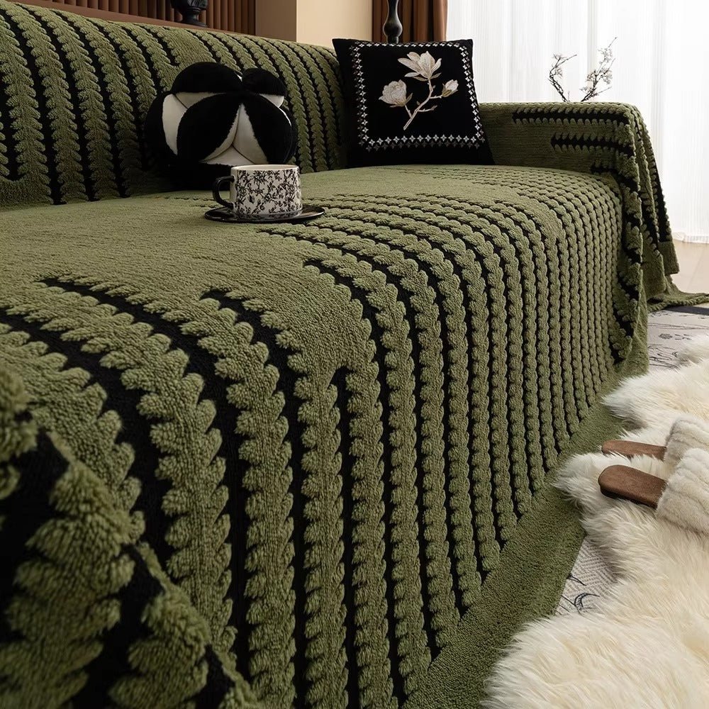 Gewatteerde bankhoes van microvezel met antislip rug - Vessina