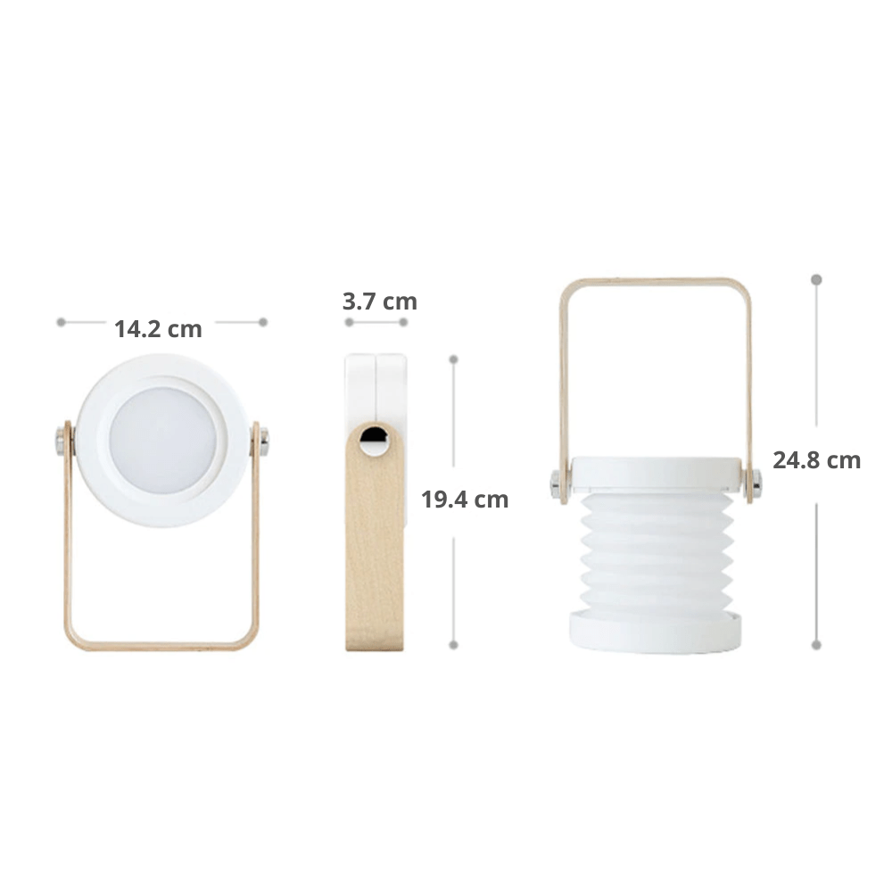 Tafellamp van licht hout met dimbaar LED - licht, compact ontwerp - Vessina