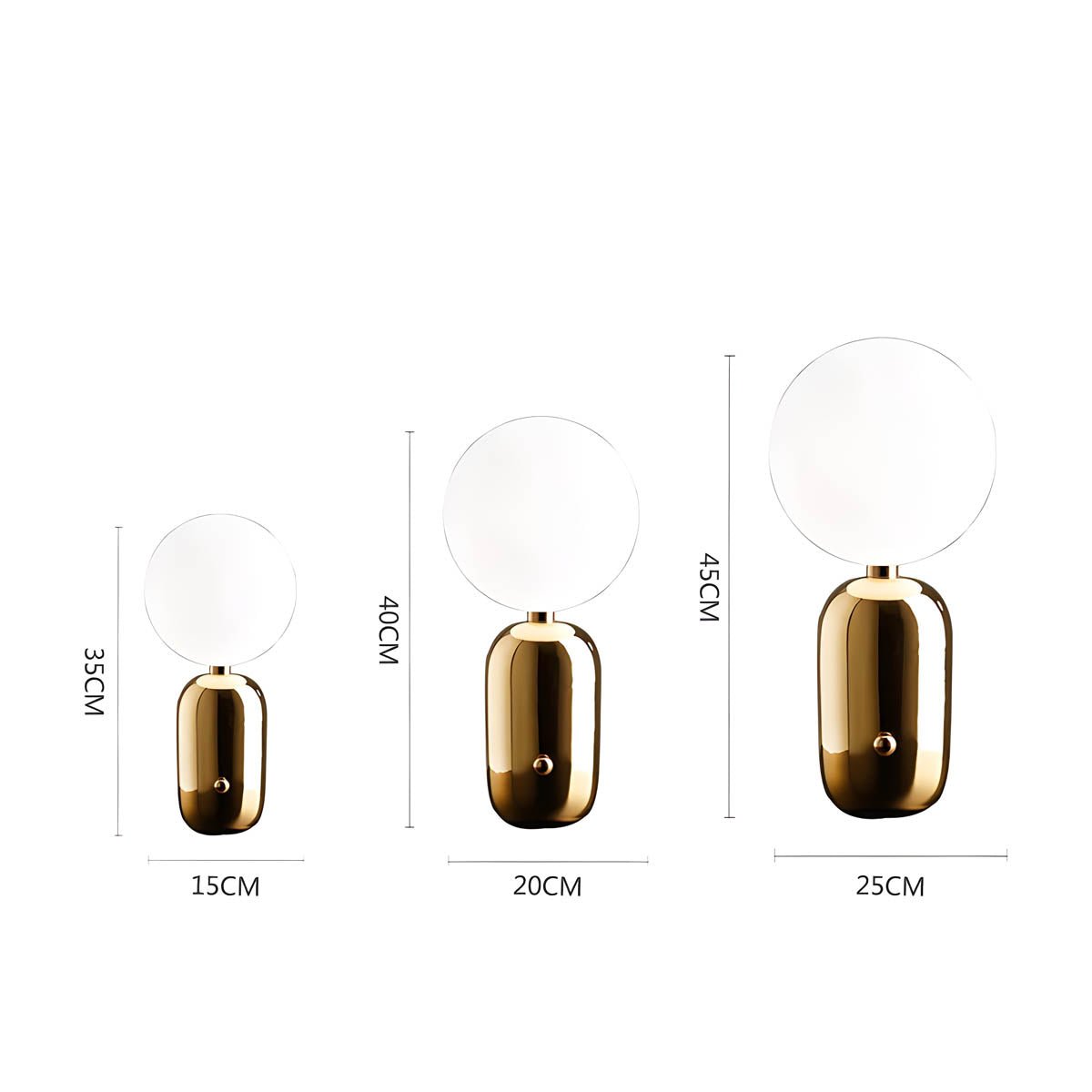 Vessina – Elegante Bolvormige Tafellamp - Vessina