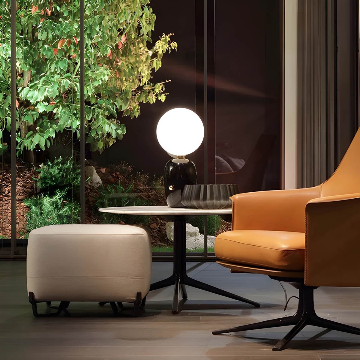 Vessina – Elegante Bolvormige Tafellamp - Vessina