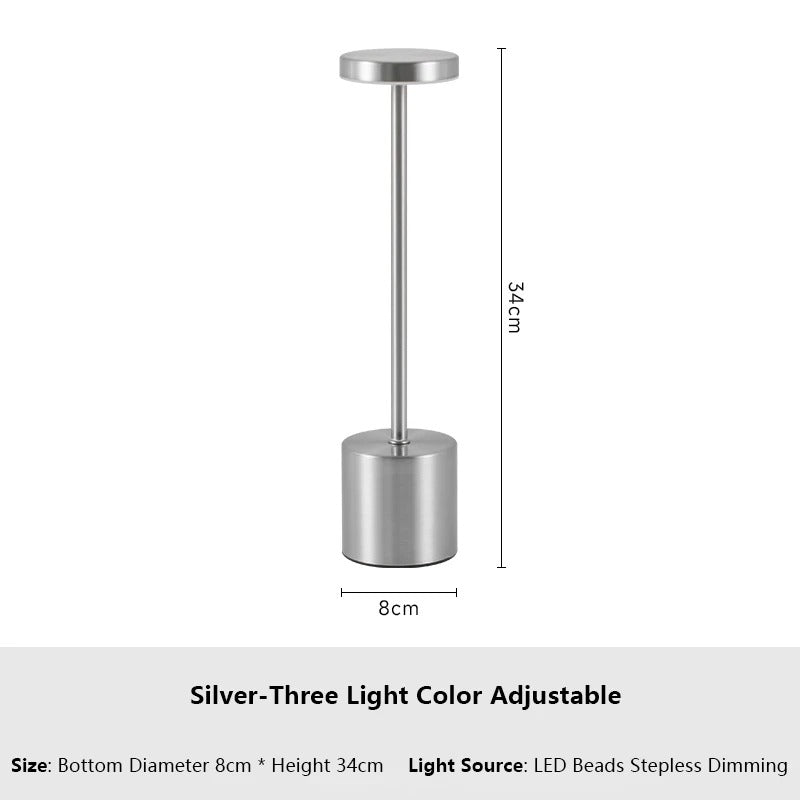 Vessina – Klassieke Metalen Touch LED Tafellamp - Vessina