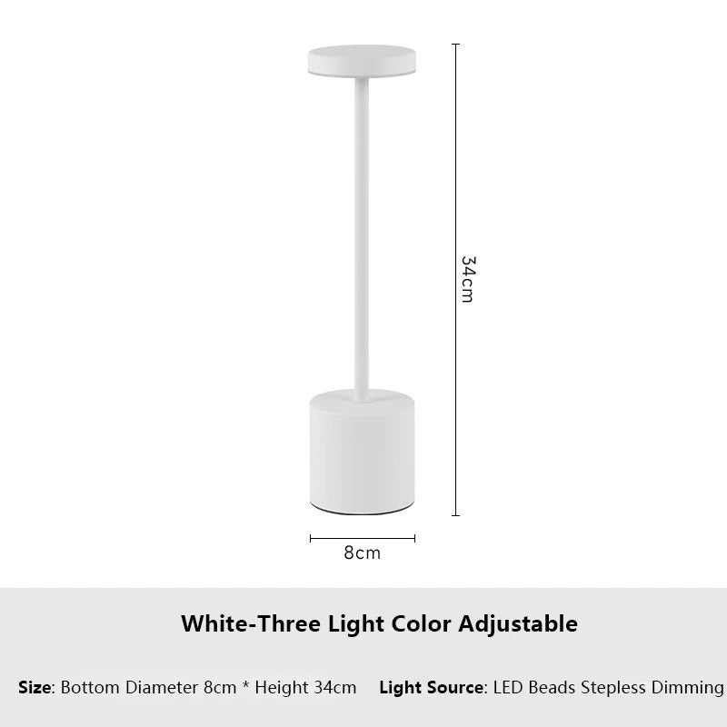 Vessina – Klassieke Metalen Touch LED Tafellamp - Vessina