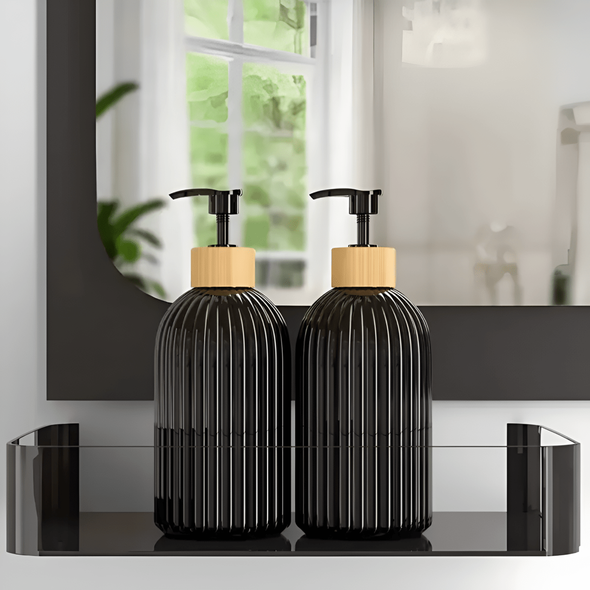 Vessina – Minimalistische Bamboe Zeepdispenser - Vessina
