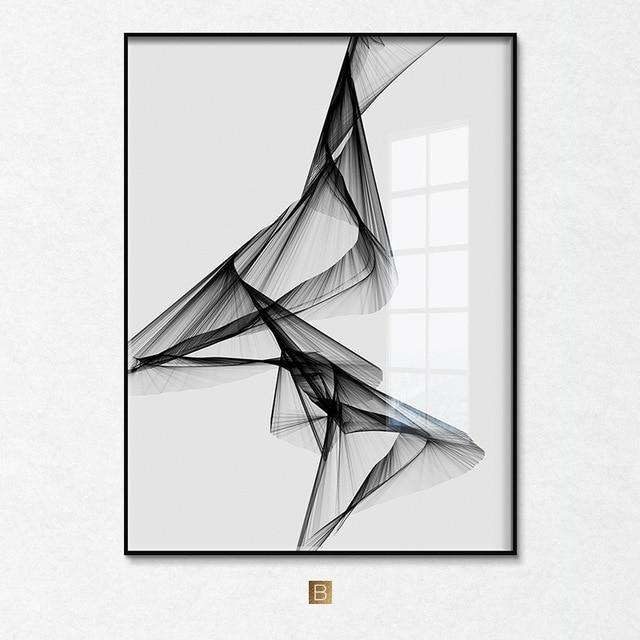 Vessina – Zwart & Wit Opgespannen Canvas - Vessina