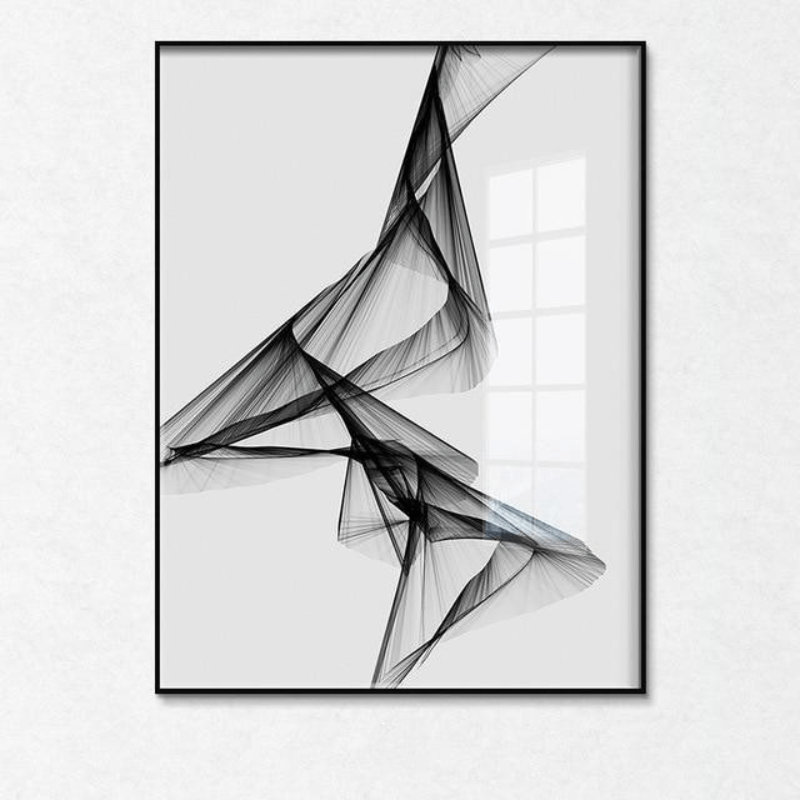 Vessina – Zwart & Wit Opgespannen Canvas - Vessina
