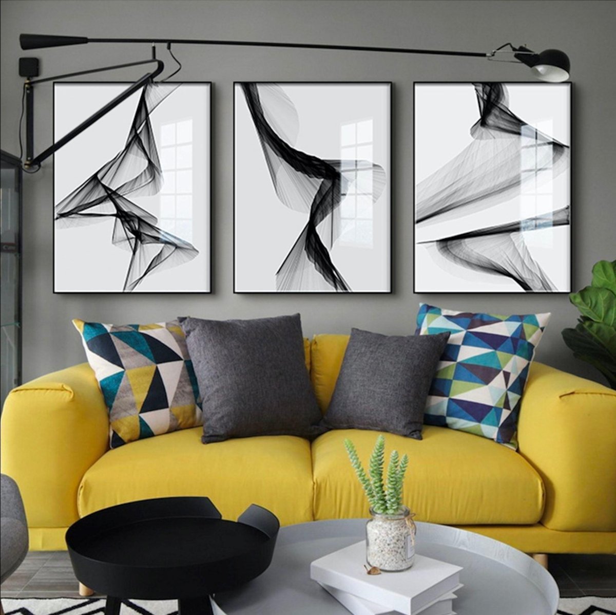 Vessina – Zwart & Wit Opgespannen Canvas - Vessina