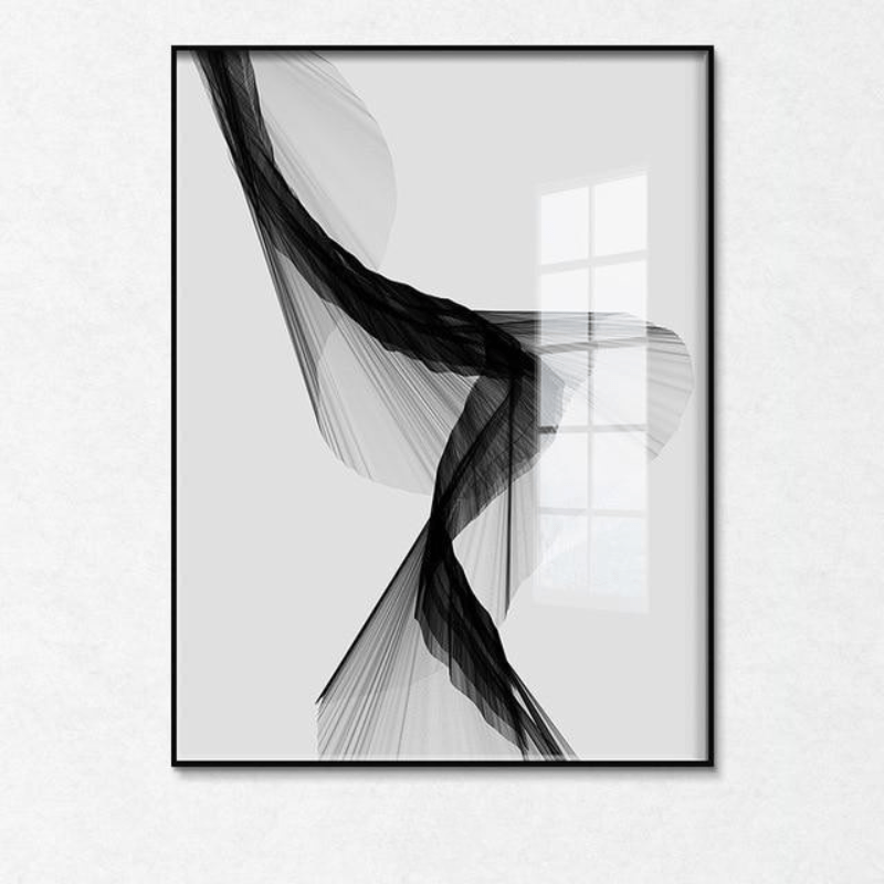 Vessina – Zwart & Wit Opgespannen Canvas - Vessina