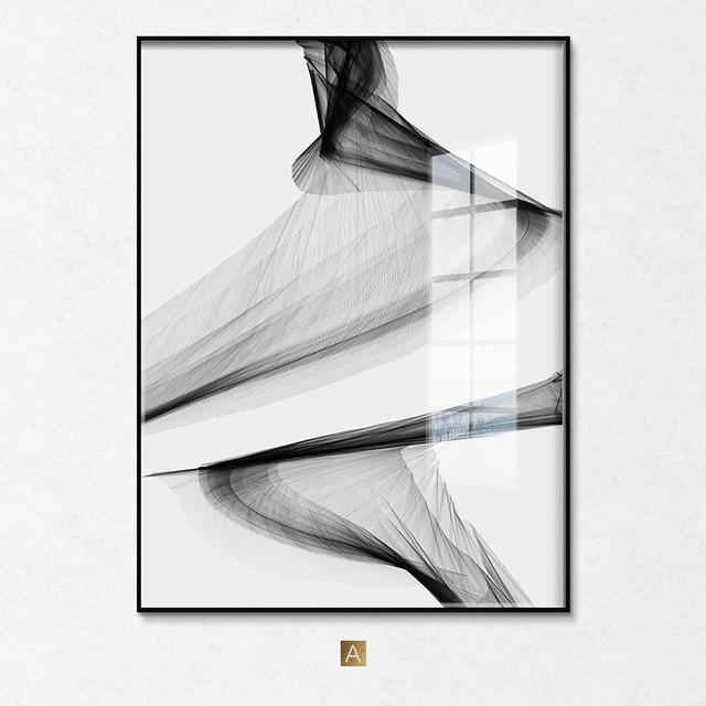 Vessina – Zwart & Wit Opgespannen Canvas - Vessina