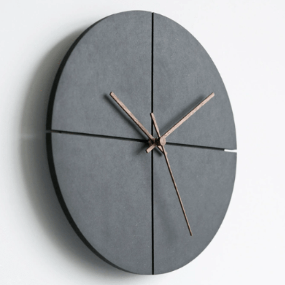 Wandklok van aluminium en gehard glas, minimalistisch ontwerp 30 cm - Vessina