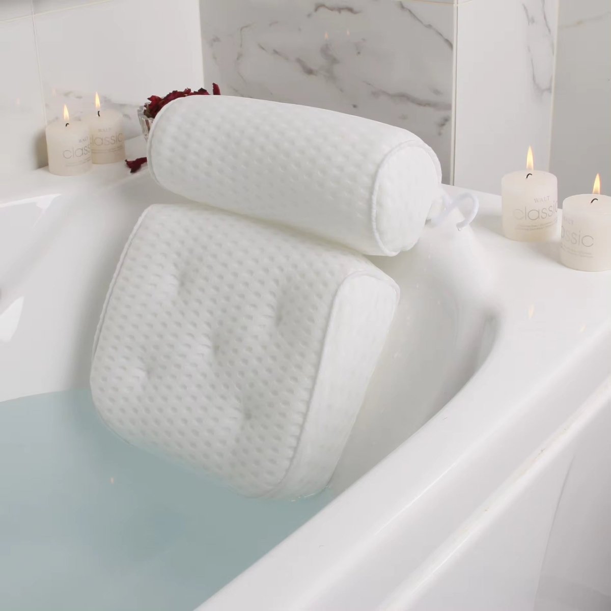 Badkussen met Zuignappen – Ademend 3D Mesh Polyester - Vessina