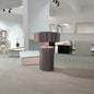 Design tafellamp in kolomvorm – Wit mat metalen afwerking - Vessina