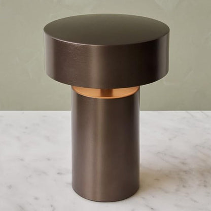 Design tafellamp in kolomvorm – Wit mat metalen afwerking - Vessina