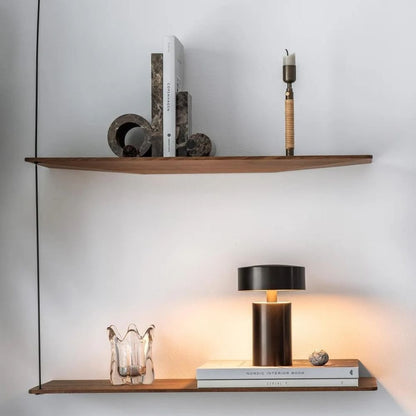 Design tafellamp in kolomvorm – Wit mat metalen afwerking - Vessina