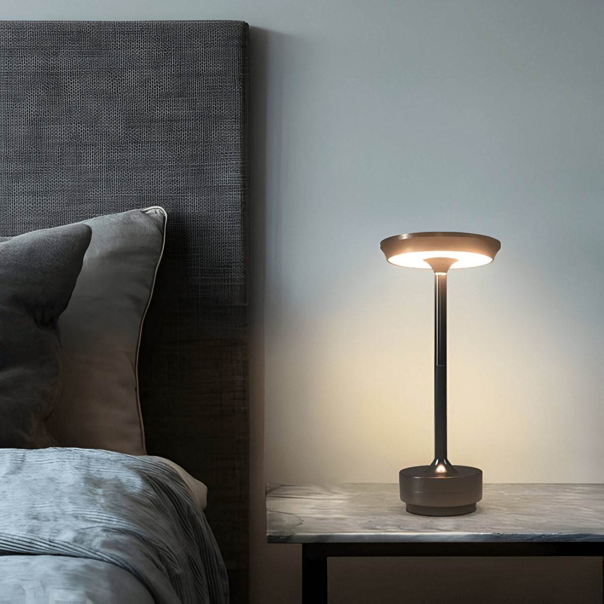 Draadloze metalen tafellamp – Dimbaar met touchbediening - Vessina