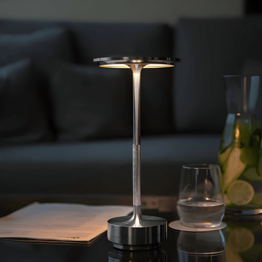 Draadloze metalen tafellamp – Dimbaar met touchbediening - Vessina
