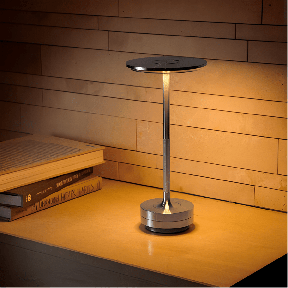 Draadloze metalen tafellamp – Dimbaar met touchbediening - Vessina