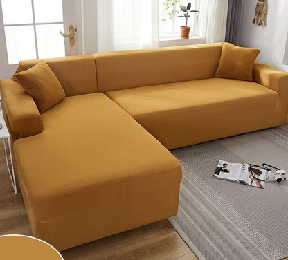 Elastische bankhoes van effen, waterafstotend polyester - Vessina