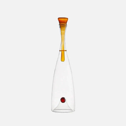 Glazen karaf mondgeblazen met decoratieve stop - Vessina