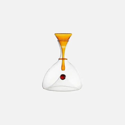 Glazen karaf mondgeblazen met decoratieve stop - Vessina
