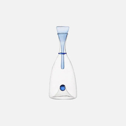 Glazen karaf mondgeblazen met decoratieve stop - Vessina