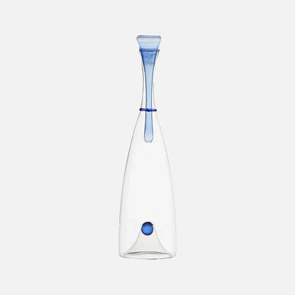 Glazen karaf mondgeblazen met decoratieve stop - Vessina