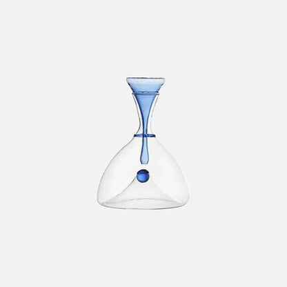 Glazen karaf mondgeblazen met decoratieve stop - Vessina