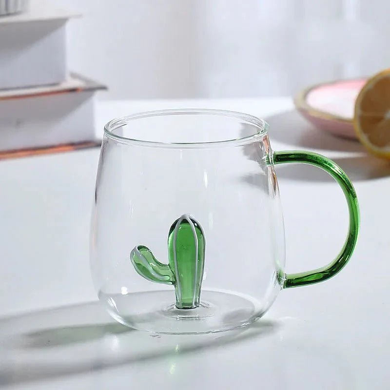 Glazen mok van borosilicaat met transparante 3D - dierfiguur - Vessina