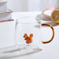 Glazen mok van borosilicaat met transparante 3D - dierfiguur - Vessina