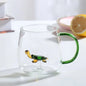 Glazen mok van borosilicaat met transparante 3D - dierfiguur - Vessina
