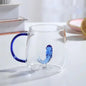 Glazen mok van borosilicaat met transparante 3D - dierfiguur - Vessina