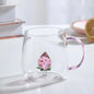 Glazen mok van borosilicaat met transparante 3D - dierfiguur - Vessina