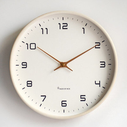 Houten wandklok, minimalistisch Scandinavisch design