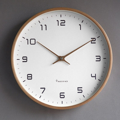 Houten wandklok, minimalistisch Scandinavisch design