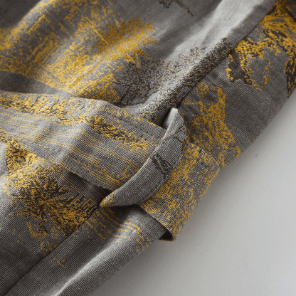 Katoenen badjas kimono – uniseks model met wafelstructuur - Vessina