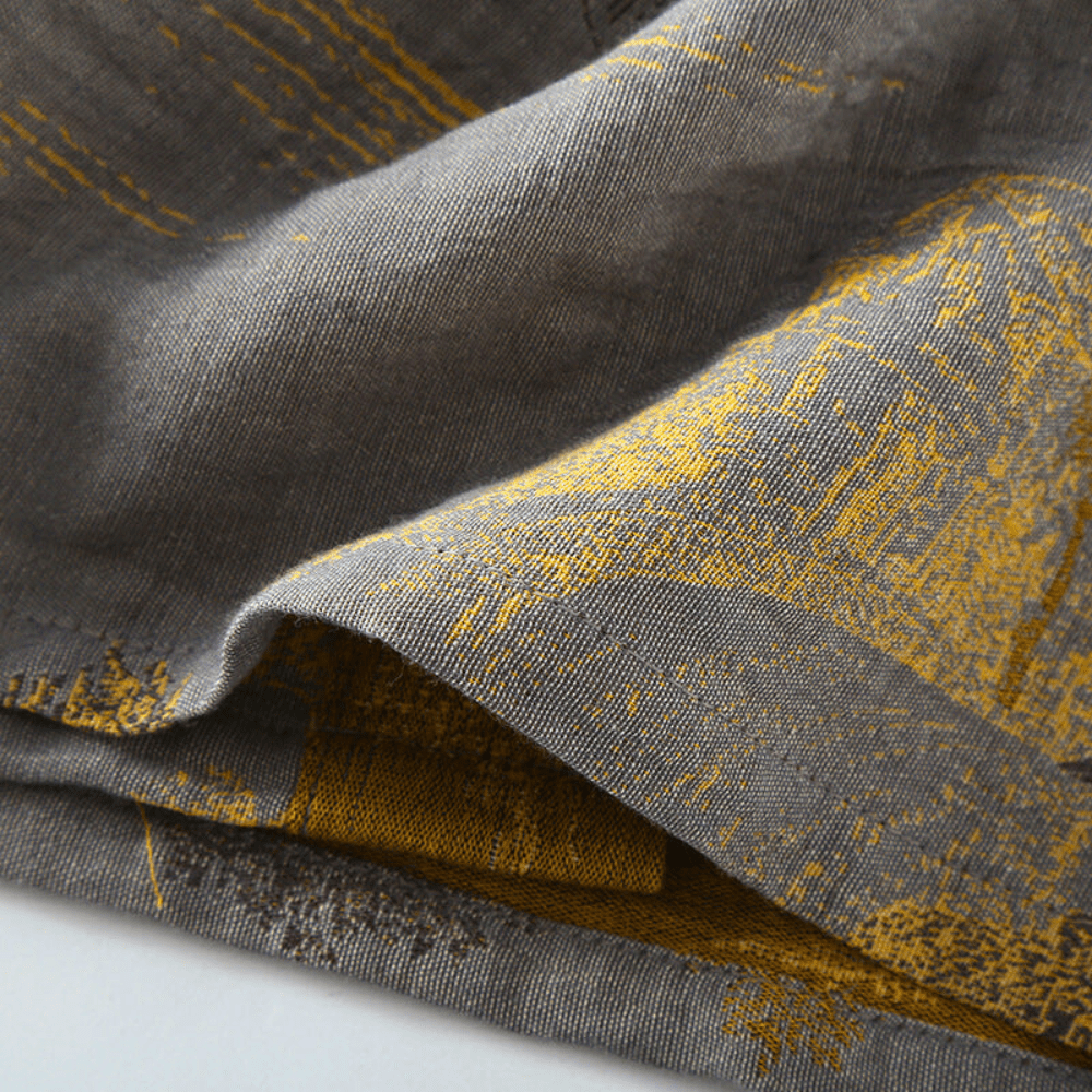 Katoenen badjas kimono – uniseks model met wafelstructuur - Vessina