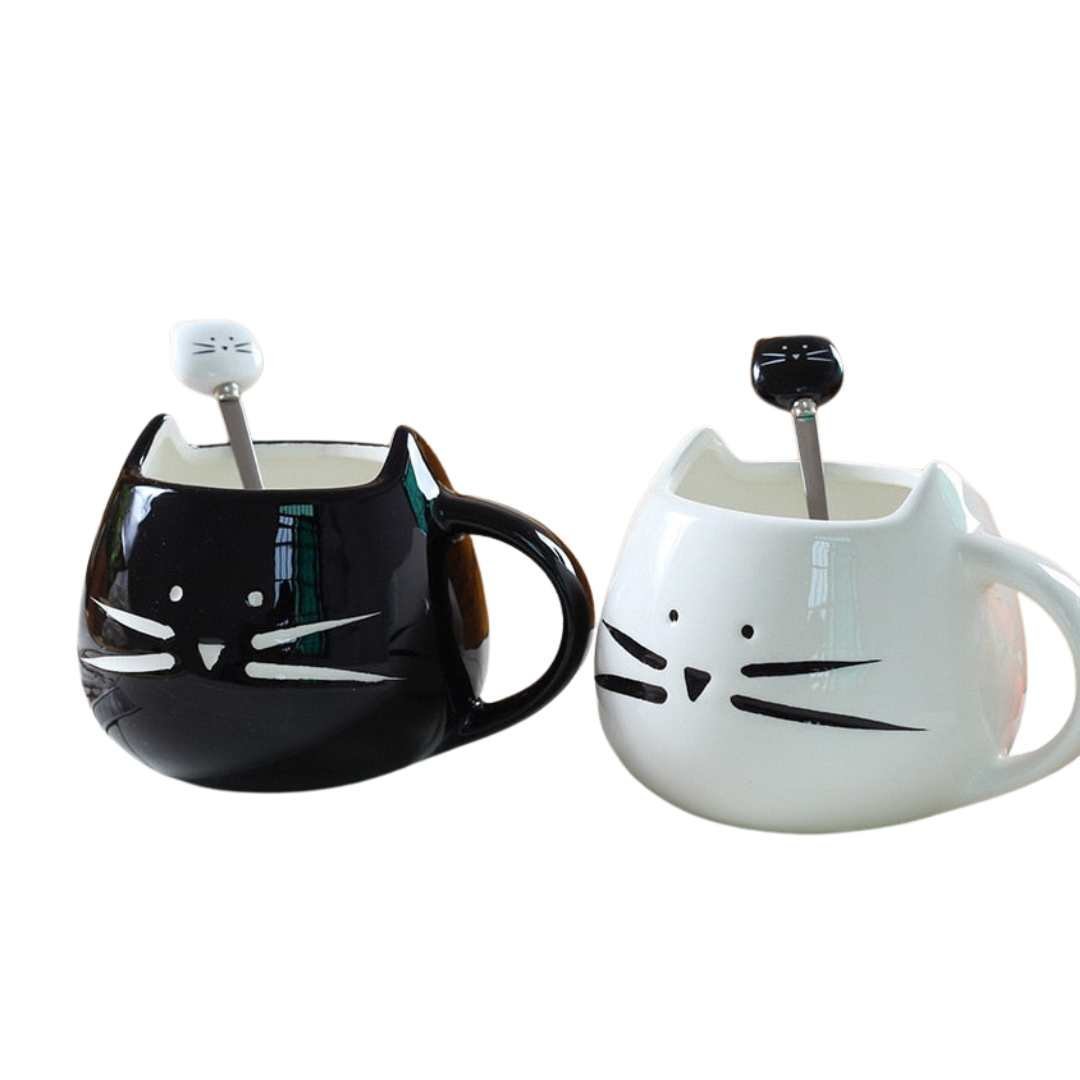 Keramische mok met kattenmotief - Vessina