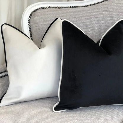 Kussenhoes van zacht mat fluweel met nette afwerking - Vessina