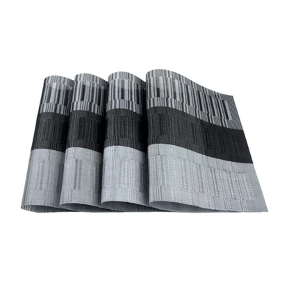Placemats van geweven vinyl, hittebestendig en wasbaar – set van 4 - Vessina
