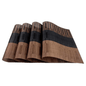Placemats van geweven vinyl, hittebestendig en wasbaar – set van 4 - Vessina