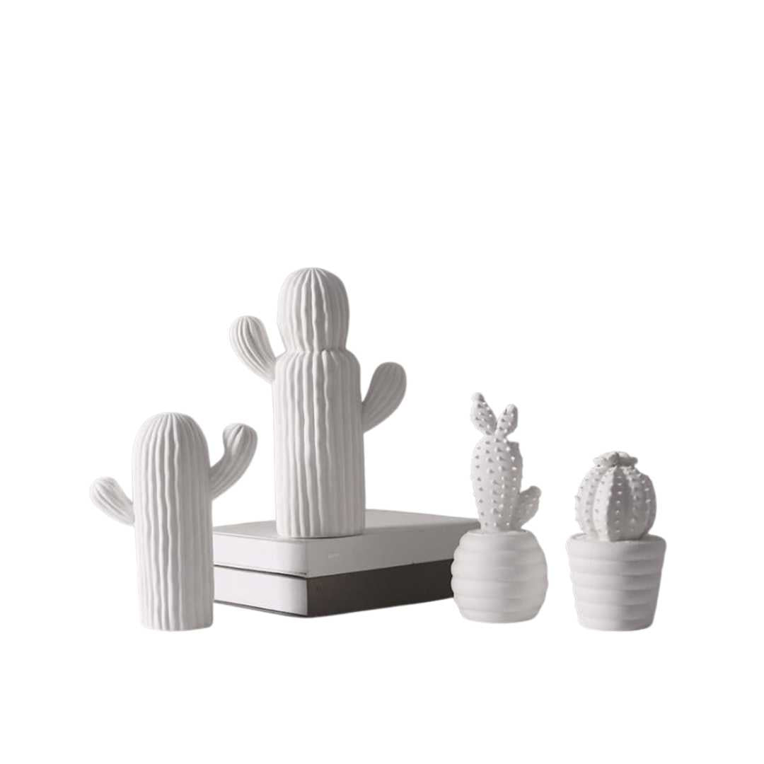 Porseleinen decoratieve cactus, set van 2 - Vessina