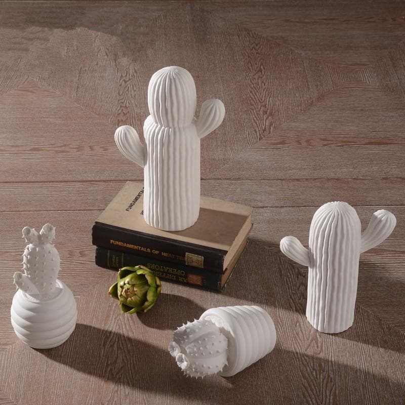 Porseleinen decoratieve cactus, set van 2 - Vessina