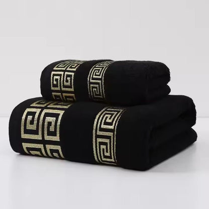 Set van 2 katoenen badstof handdoeken - Vessina