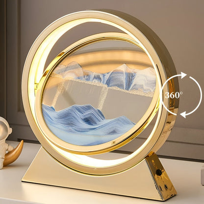 Slaapkamerlamp van glas met LED en bewegend gekleurd zand - Vessina