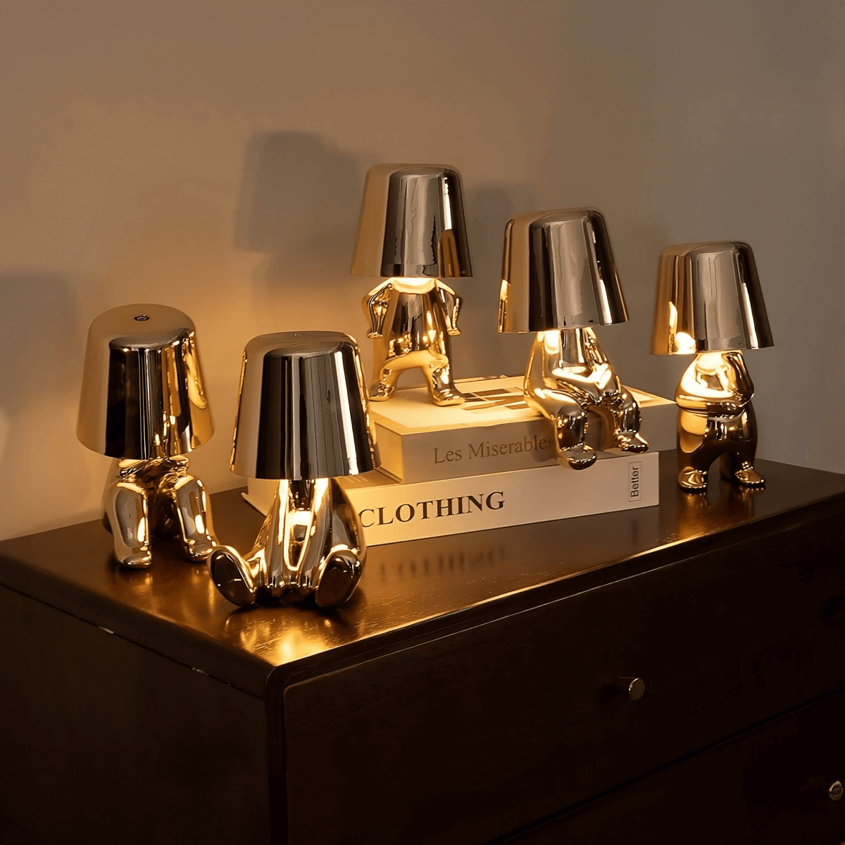 Tafellamp van gekleurde hars met LED - verlichting - Vessina