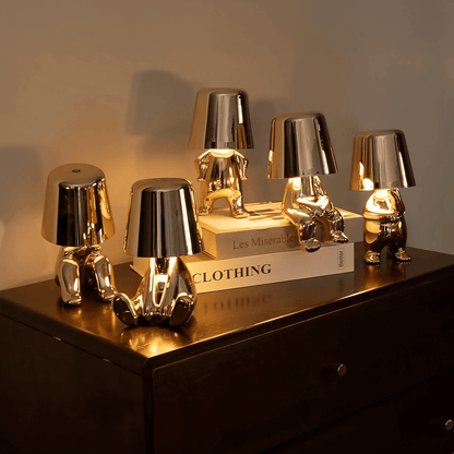 Tafellamp van gekleurde hars met LED - verlichting - Vessina