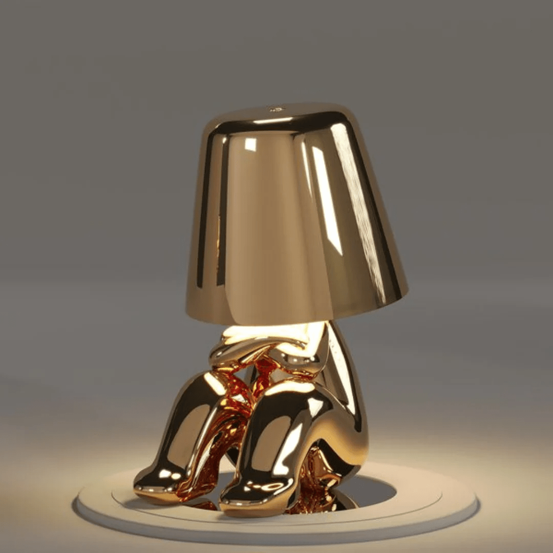 Tafellamp van gekleurde hars met LED - verlichting - Vessina