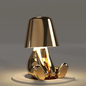 Tafellamp van gekleurde hars met LED - verlichting - Vessina