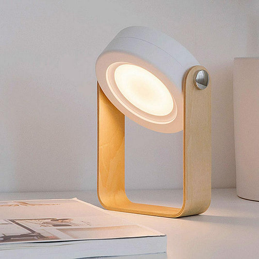 Tafellamp van licht hout met dimbaar LED - licht, compact ontwerp - Vessina